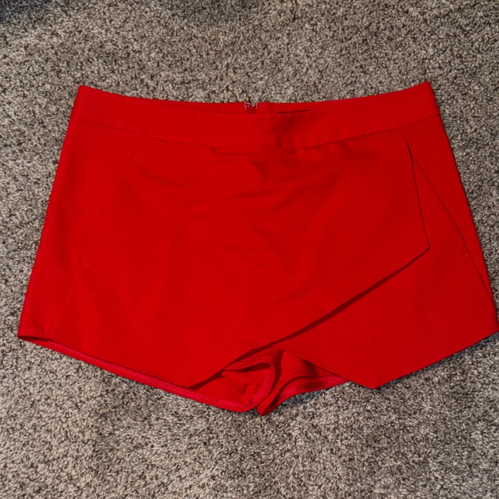 EXPRESS Red Draped Skort-Style Women’s Skort